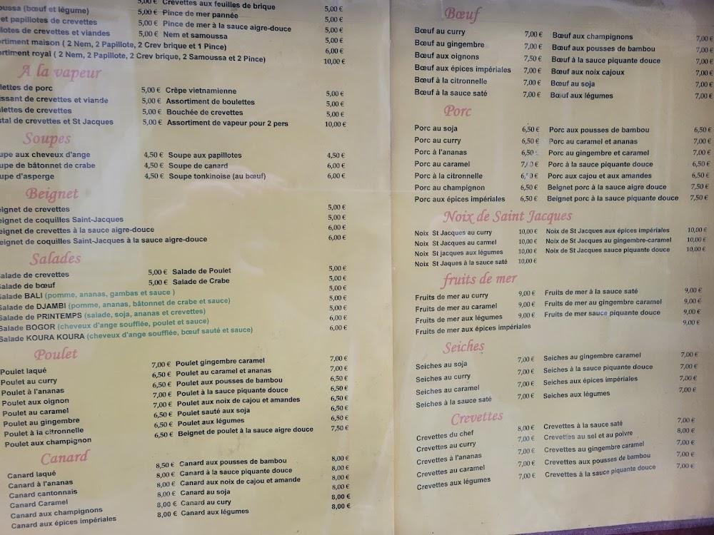 Au Koura-Koura - Menu Image 1