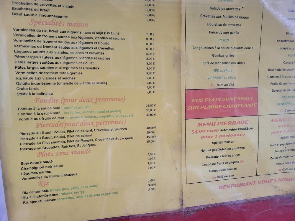 Au Koura-Koura - Menu Image 2